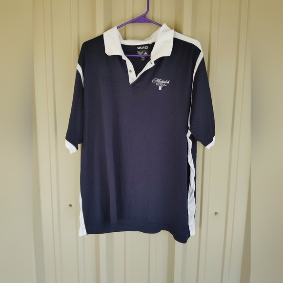 Men's Adidas Michelob Ultra Beer Navy Blue Polo Shirt Size XXL - Picture 1 of 6